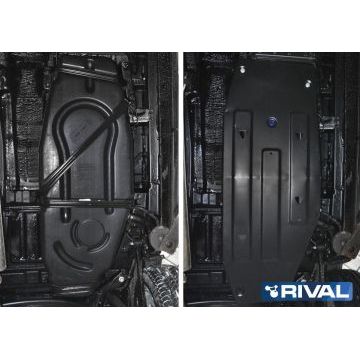 Защита топливного бака Rival для 1,8 АКПП сталь 2 мм для Changan CS75 2015-2019
