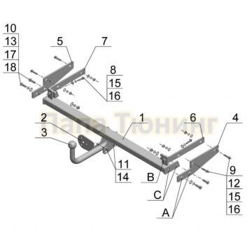 Фаркоп Avtos для Renault Symbol 2002-2008 Фаркоп Avtos для Renault Symbol 2002-2008