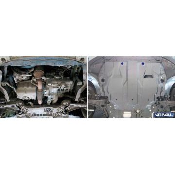 Защита картера + КПП Rival алюминий 4 мм для Volkswagen Golf, V - все 2004-2013