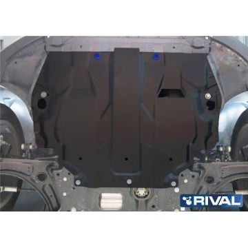 Защита картера + КПП Rival сталь 2 мм для Volkswagen Touran, V - 1.6; 1.9d; 2.0d 2004-2015