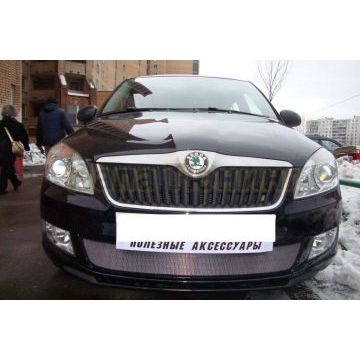 Защита радиатора хром РусСталь для Skoda Fabia 2011-2015 Защита радиатора хром РусСталь для Skoda Fabia 2011-2015