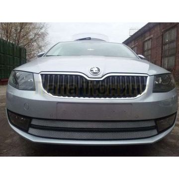 Защита радиатора хром РусСталь для Skoda Octavia A7 2013-2017 Защита радиатора хром РусСталь для Skoda Octavia A7 2013-2017