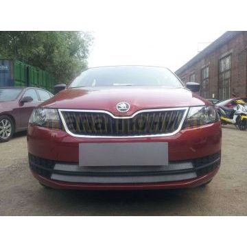 Защита радиатора хром РусСталь для Skoda Rapid 2012- Защита радиатора хром РусСталь для Skoda Rapid 2012-