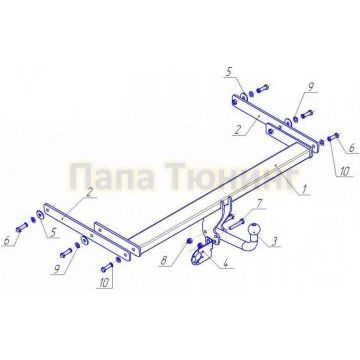 Фаркоп Avtos для Skoda Superb 2008-2015 Фаркоп Avtos для Skoda Superb 2008-2015
