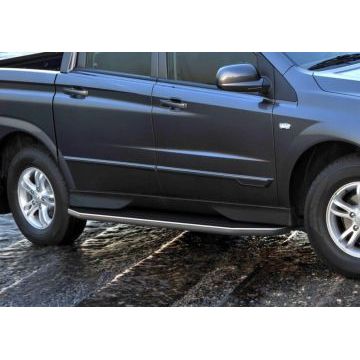 Пороги алюминиевые Rival Premium для SsangYong Actyon Sports 2012-2015