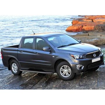 Пороги алюминиевые Rival Premium для SsangYong Actyon Sports 2012-2015