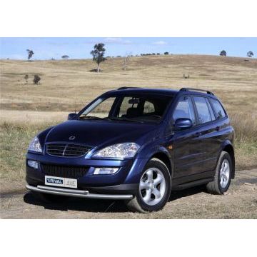 Пороги алюминиевые Rival Black Start для SsangYong Kyron 2007-2015