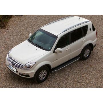 Пороги алюминиевые Rival Premium для SsangYong Rexton 2/3 2007-2015