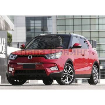 Накладка решетки радиатора верхняя 10 мм Rival для SsangYong Tivoli 2015-