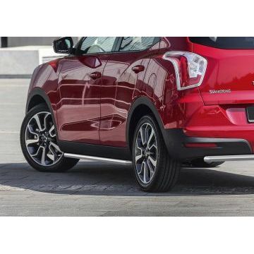 Защита штатных порогов 42 мм Rival для SsangYong Tivoli 2015-