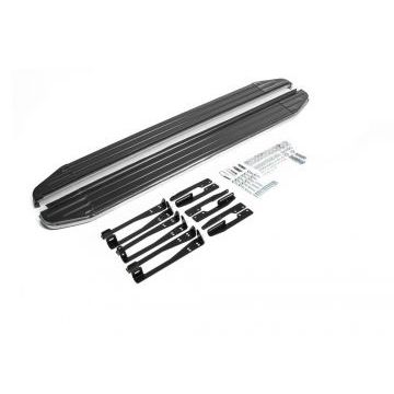 Пороги алюминиевые Rival Premium для Subaru Forester 2013-2018