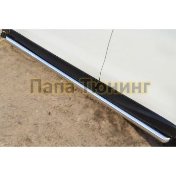 Пороги труба d57 вариант 1 РусСталь для Subaru Forester SJ 2013-2016
