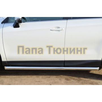 Пороги труба d57 вариант 1 РусСталь для Subaru Forester SJ 2013-2016
