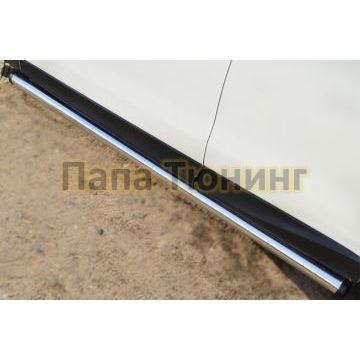 Пороги труба d57 вариант 2 РусСталь для Subaru Forester SJ 2013-2016