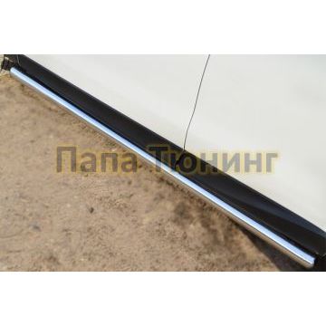 Пороги труба d57 вариант 3 РусСталь для Subaru Forester SJ 2013-2016