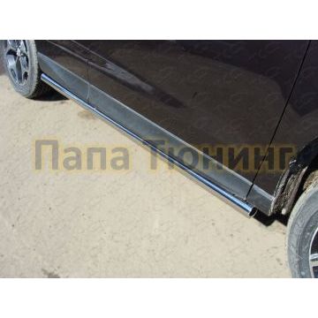 Пороги труба 60 мм ТСС для Subaru Forester SJ 2013-2016 Пороги труба 60 мм ТСС для Subaru Forester SJ 2013-2016