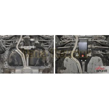 Защита редуктора сталь 2 мм АвтоБРОНЯ для Subaru Forester, V - 2.0; 2.5 2008-2013/Subaru Impreza, V - 1.5; 2.0; 2.5 (WRX); 2.5 (STI) 2007-2011