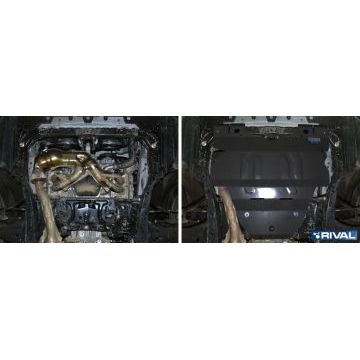 Защита картера Rival сталь 2 мм для Subaru Outback, V - 2.0; 2.5; Увеличенная 2010-2015