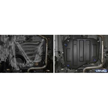 Защита топливного бака Rival сталь 2 мм для Lifan X70, V - 2.0, передний привод 2018-
