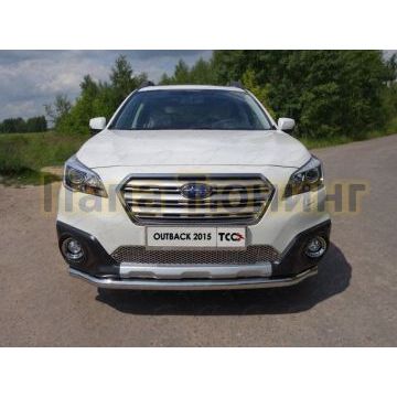Защита переднего бампера 60 мм ТСС для Subaru Outback 2015-2021 Защита переднего бампера 60 мм ТСС для Subaru Outback 2015-2021
