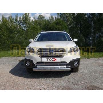 Накладка решётки радиатора 12 мм ТСС для Subaru Outback 2015-2021 Накладка решётки радиатора 12 мм ТСС для Subaru Outback 2015-2021