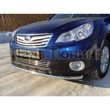 Накладка решётки радиатора 12 мм ТСС для Subaru Outback 2009-2012