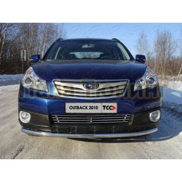 Защита переднего бампера 50 мм ТСС для Subaru Outback 2009-2012 Защита переднего бампера 50 мм ТСС для Subaru Outback 2009-2012