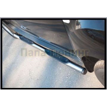 Пороги труба 76 мм с накладками вариант 2 РусСталь для Subaru Tribeca USA 2004-2007