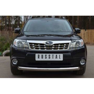 Защита переднего бампера 63 мм РусСталь для Subaru Tribeca EURO 2004-2007