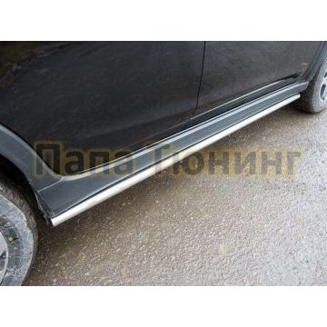 Пороги труба 42 мм ТСС для Subaru XV 2017-