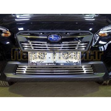 Решетка радиатора нижняя 12 мм ТСС для Subaru XV 2017-