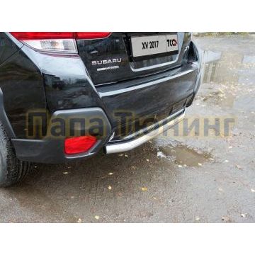 Защита заднего бампера 60 мм ТСС для Subaru XV 2017- Защита заднего бампера 60 мм ТСС для Subaru XV 2017-