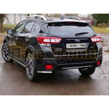Защита задняя уголки 42 мм ТСС для Subaru XV 2017- Защита задняя уголки 42 мм ТСС для Subaru XV 2017-