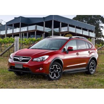 Пороги алюминиевые Rival Black-Premium для Subaru XV 2011-2017