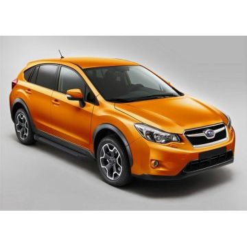 Пороги алюминиевые Rival Black Start для Subaru XV 2011-2017