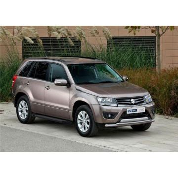 Пороги алюминиевые Rival Black Start на 5 дверей для Suzuki Grand Vitara 2005-2015