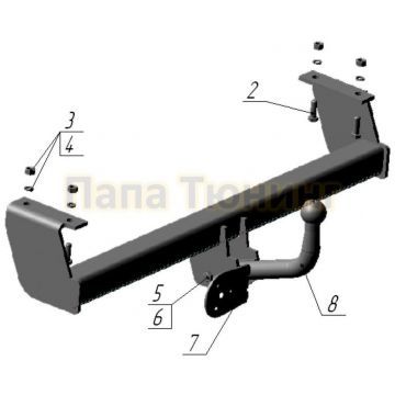 Фаркоп Avtos для Suzuki Grand Vitara 1998-2005 Фаркоп Avtos для Suzuki Grand Vitara 1998-2005