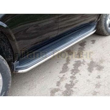 Защита штатных порогов 50 мм ТСС для Chevrolet Tahoe 2014-2016 Защита штатных порогов 50 мм ТСС для Chevrolet Tahoe 2014-2016