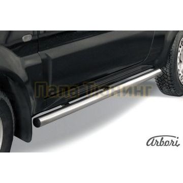 Защита штатных порогов труба 57 мм Slitkoff для Suzuki Jimny 1998-2011