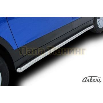 Защита штатных порогов с загибами 57 мм Slitkoff для Suzuki SX4 2013- Защита штатных порогов с загибами 57 мм Slitkoff для Suzuki SX4 2013-