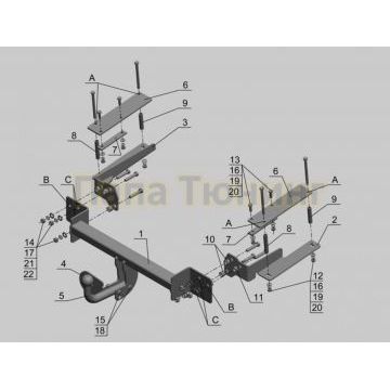 Фаркоп Avtos для Suzuki SX4 2006-2014 Фаркоп Avtos для Suzuki SX4 2006-2014