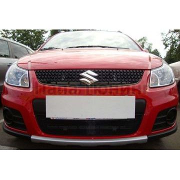 Защита радиатора черная РусСталь для Suzuki SX4 2009-2014