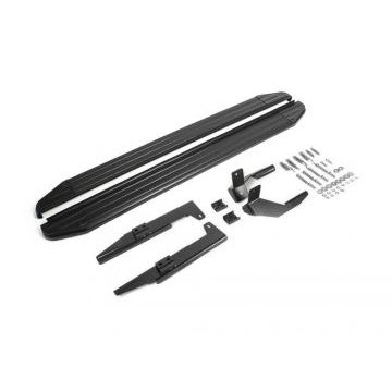 Пороги алюминиевые Rival Black-Premium для Suzuki Vitara 2015-