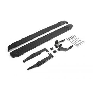 Пороги алюминиевые Rival Black Start для Suzuki Vitara 2015-