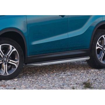 Пороги алюминиевые Rival Premium для Suzuki Vitara 2015-