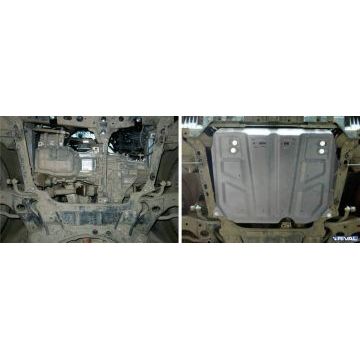 Защита картера + КПП Rival алюминий 4 мм для Toyota Corolla, V - 1.6; 1.8 2007-