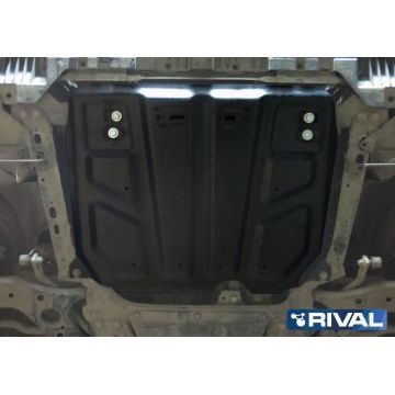 Защита картера + КПП Rival сталь 2 мм для Toyota Auris, V - 1.6; 1.8 2007-2016