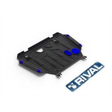 Защита картера + КПП Rival сталь 2 мм для Toyota Auris, V - 1.6; 1.8; Увеличенная 2007-2016