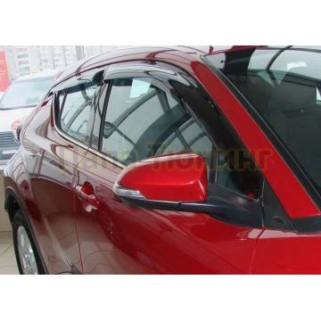 Дефлекторы боковых окон SIM тёмные для Toyota C-HR 2018-