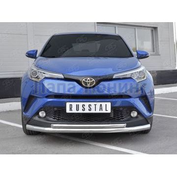 Защита передняя двойная d57-d42 секции-дуга для Toyota C-HR 2018-